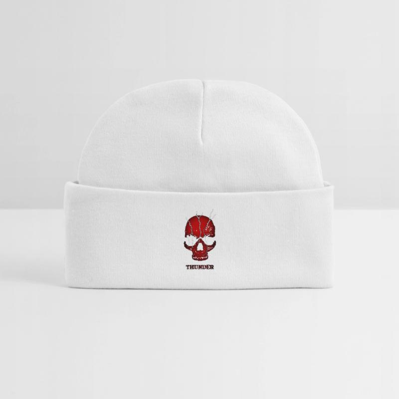 Exploding Thunder Skull Baby Organic Beanie