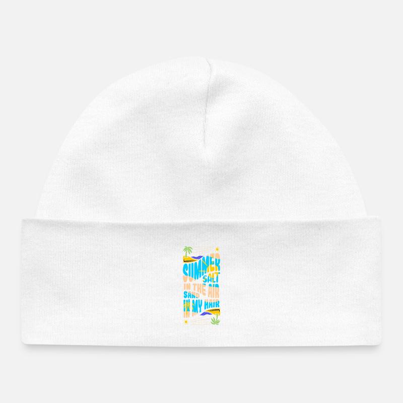 L’ambiance estivale dans l’air - Bonnet bébé bio - blanc