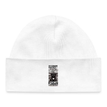 Pêche et Bouvier des Flandres - Bonnet bébé bio - blanc - Devant