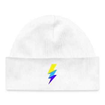 Faisceau néon tricolore - Bonnet bébé bio - blanc - Devant