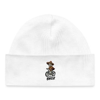 Skeleton cycliste Sombrero - Bonnet bébé bio - blanc - Devant