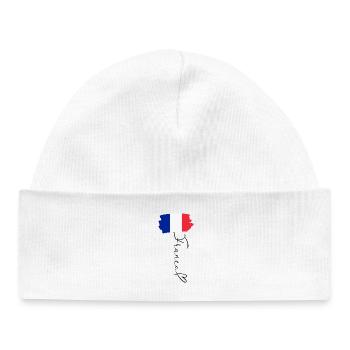 Flag France Regional Pride National Identity - Baby Organic Beanie - white - Front