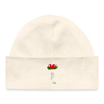 Wales Flagge Y Ddraig Goch Walisischer Drache - Baby Organic Mütze - Weiß - Vorne