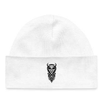 Veles Slavic God Sacred Symbol - Baby Organic Beanie - white - Front