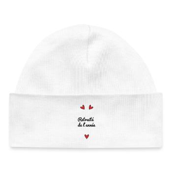 RETREAT OF THE YEAR - Baby Organic Beanie - white - Front