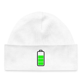 low battery - Baby Organic Beanie - white - Front