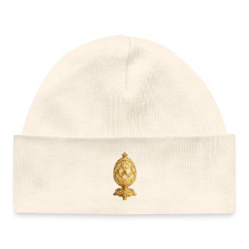 Golden Fabergé Egg Art - Baby Organic Beanie - white - Front