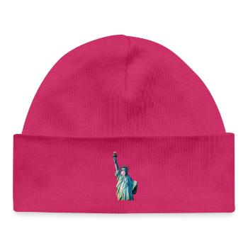 Statue of Liberty Chews Bubblegum - Baby Organic Beanie - white - Front