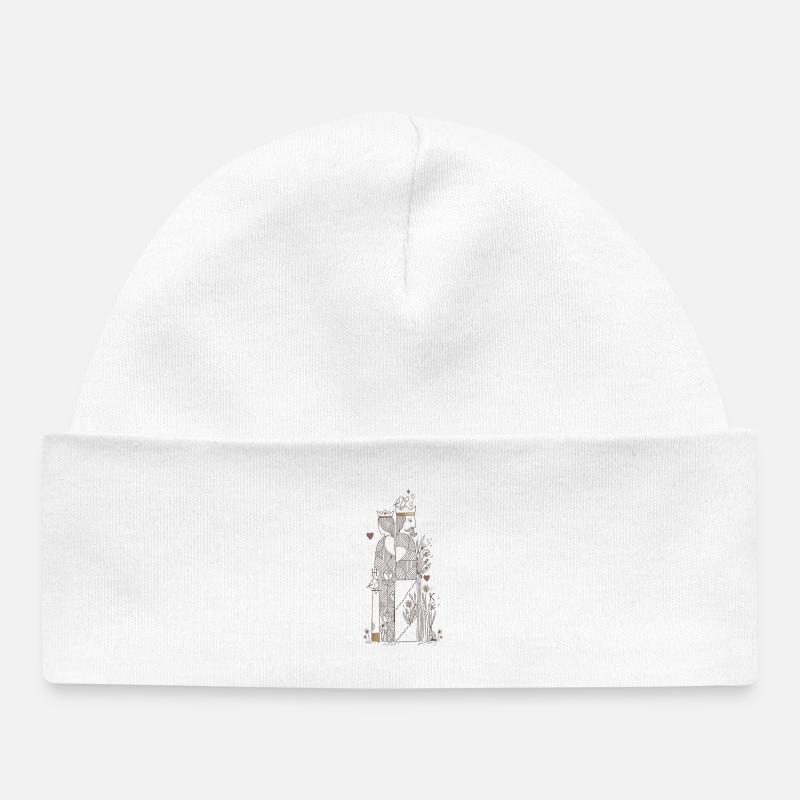 Roi et Reine - Bonnet bébé bio - blanc