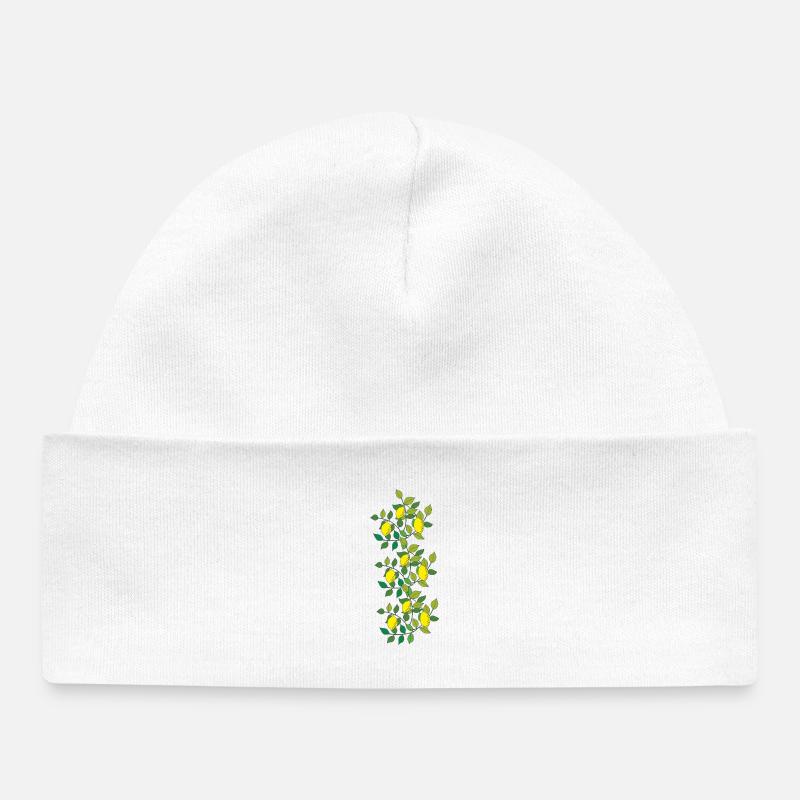 citron - Bonnet bébé bio - blanc