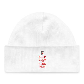 Garder son calme et son bourreau - Bonnet bébé bio - blanc - Devant