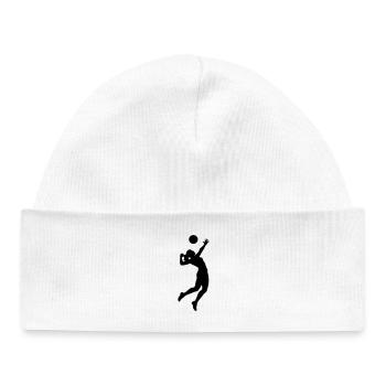 Volleybalspeler in de schaduw volleybal - Baby Bio muts - wit - Voor