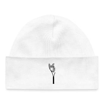 Tennis racket - Baby Organic Beanie - white - Front