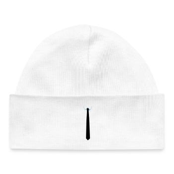 tie - Baby Organic Beanie - white - Front