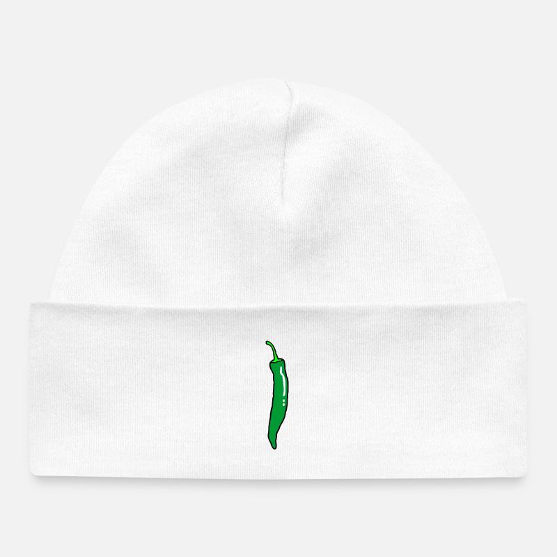 Hot chilli pepper chilli peppers - Baby Organic Beanie - white