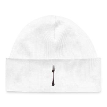 Silhouette de la fourche - Bonnet bébé bio - blanc - Devant