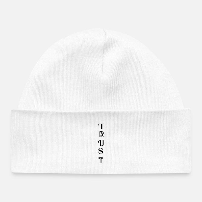 TRUST – Trust your path - Baby Organic Beanie - white