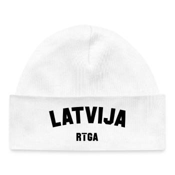 RIGA Latvia Latvija Lettland - Baby Organic Mütze - Weiß - Vorne