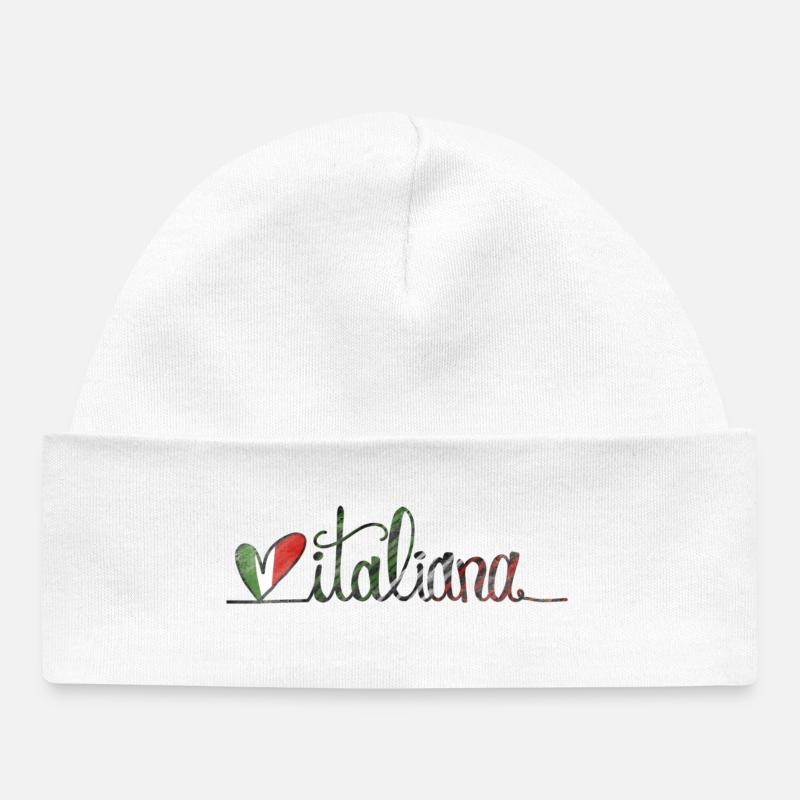 Italiana ❤️ - Bonnet bébé bio - blanc