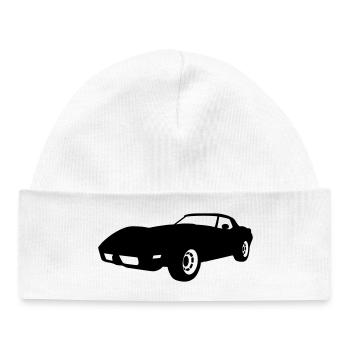 US Classic Car - Baby Organic Mütze - Weiß - Vorne