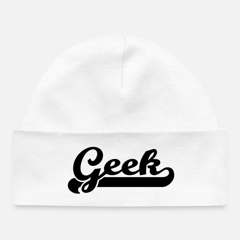 geek - Bonnet bébé bio - blanc