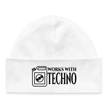 Techno - Baby Organic Mütze - Weiß - Vorne