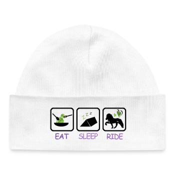 iceland competition shirts vegetarian tent ride - Baby Organic Mütze - Weiß - Vorne