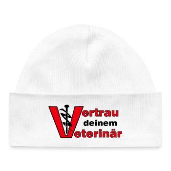 Veterinär Vertrauen - Tierarztmotiv - Baby Organic Mütze - Weiß - Vorne