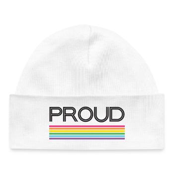 Mois de la fierté LGBT - Fier! - Bonnet bébé bio - blanc - Devant