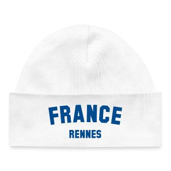 RENNES France Frankreich - Baby Organic Beanie - white - Front