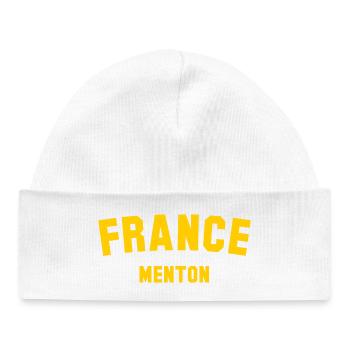 MENTON France Frankreich - Baby Organic Beanie - white - Front