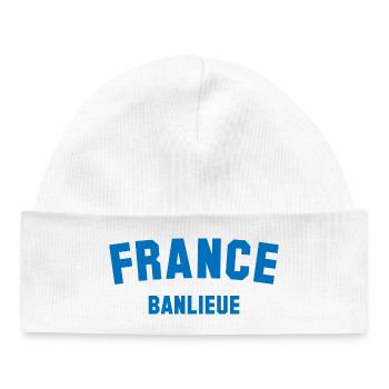 BANLIEUE France - Bonnet bébé bio - blanc - Devant