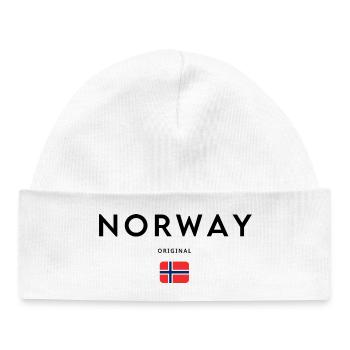 Norwegian pride, minimalist sleek design - Baby Organic Beanie - white - Front