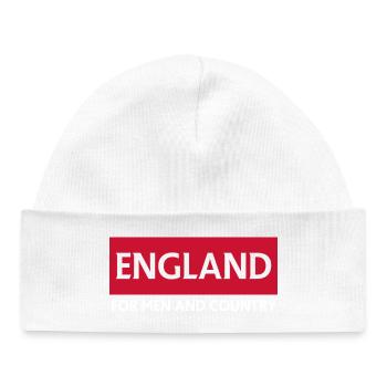 England Colored National Flag Design - Baby Organic Beanie - white - Front