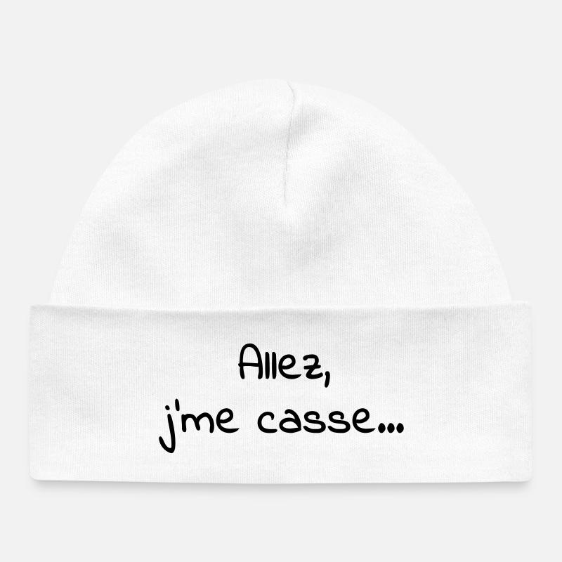 Allez_jme_casse - Bonnet bébé bio - blanc