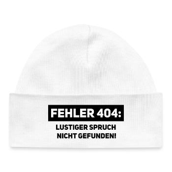 Fehler 404 – Lustiger Informatiker Spruch - Baby Organic Mütze - Weiß - Vorne