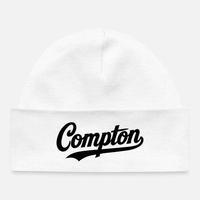Compton Chemise Rétro Vintage Old school Rap hip hop - Bonnet bébé bio - blanc