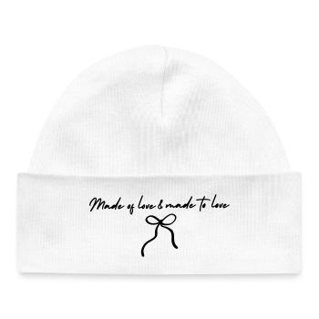 Please upload design - Baby Organic Beanie - white - Front