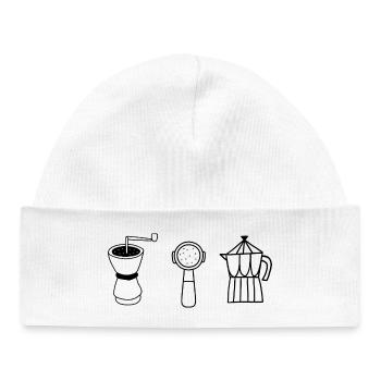 Coffee evolution - Baby Organic Beanie - white - Front