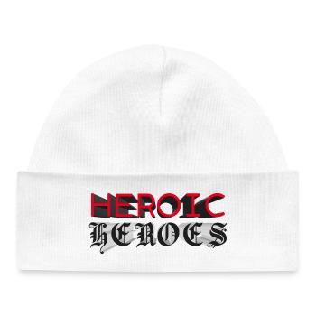 HEROIC HEROES - let's talk - Baby Organic Beanie - white - Front