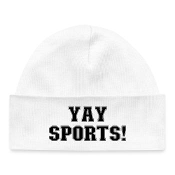 Yay Sports – Fan de sport sans méfiance (femmes) - Bonnet bébé bio - blanc - Devant
