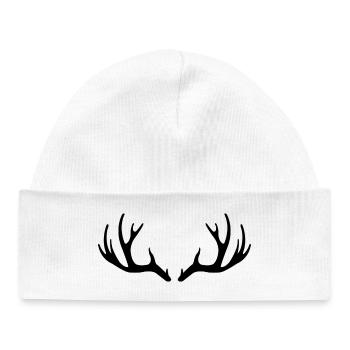Cerf Antlers - Bonnet bébé bio - blanc - Devant