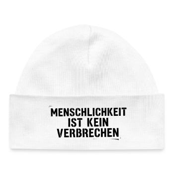 Human Rights Statement Typografie Design - Baby Organic Mütze - Weiß - Vorne