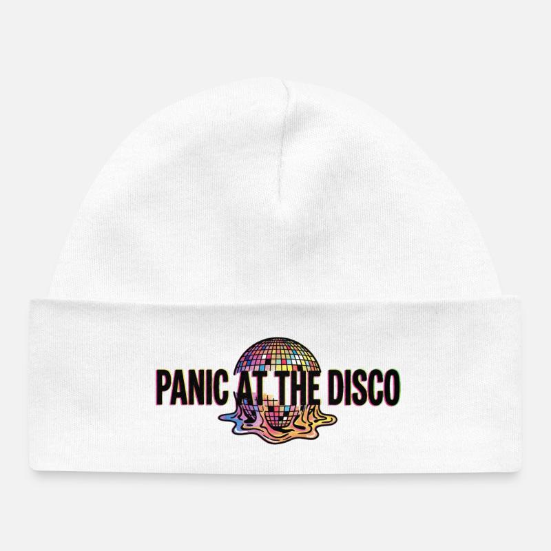 panique à la discothèque - Bonnet bébé bio - blanc