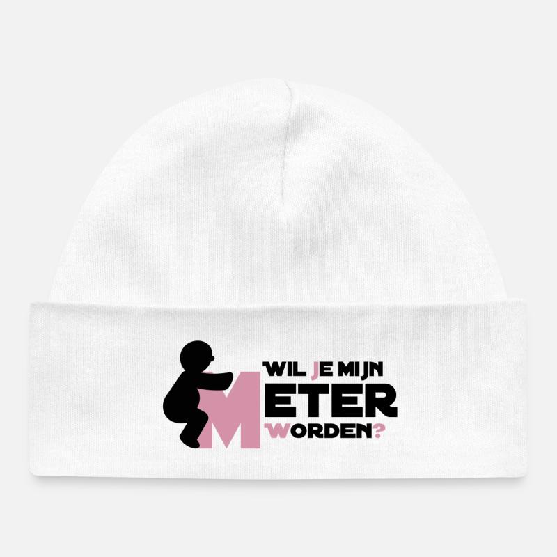 Grimpe jusqu’au Big M - Bonnet bébé bio - blanc