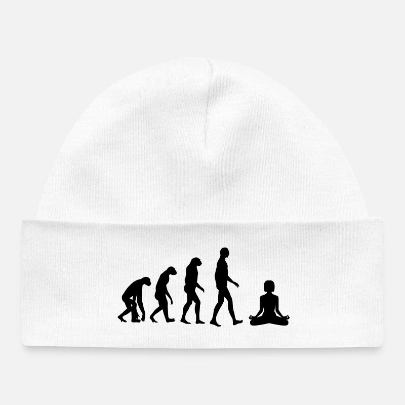 Yoga / Yogi / Bouddhisme / Bouddhiste - Bonnet bébé bio - blanc
