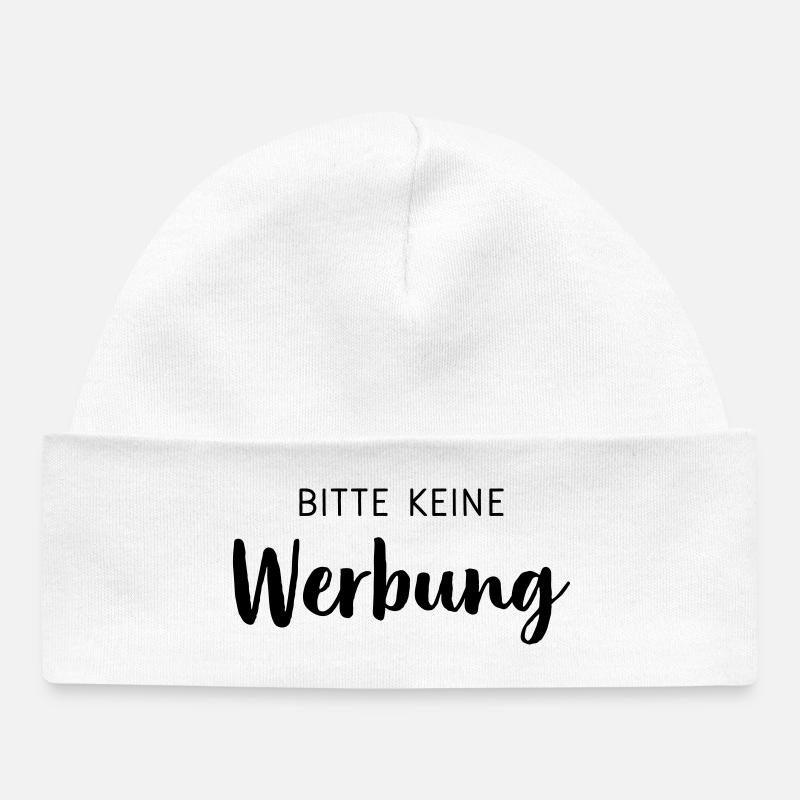 Bitte keine Werbung Aufkleber Briefkasten - Baby Organic Mütze - Weiß