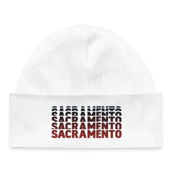 Sacramento Gradient Lettering Multiple - Baby Organic Beanie - white - Front