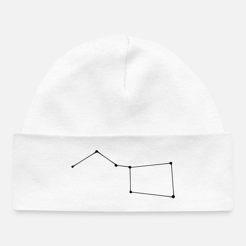 Constellation de la Grande Ourse - Bonnet bébé bio - blanc