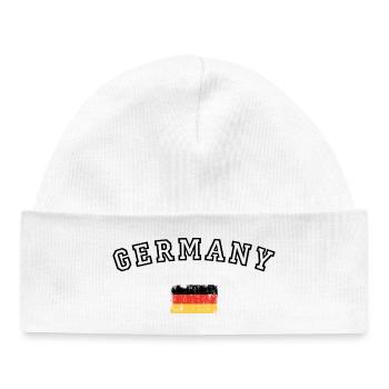 Deutsche Flagge Streifen Pop Art - Baby Organic Mütze - Weiß - Vorne